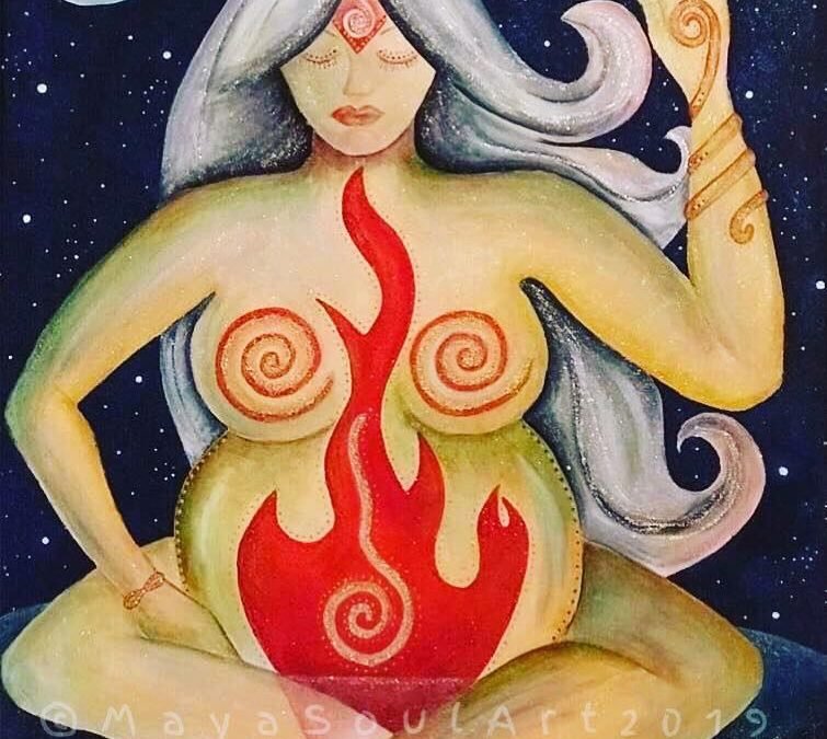 Sacred Birthkeeper Image by Kat Shaw, Maya Soul Art